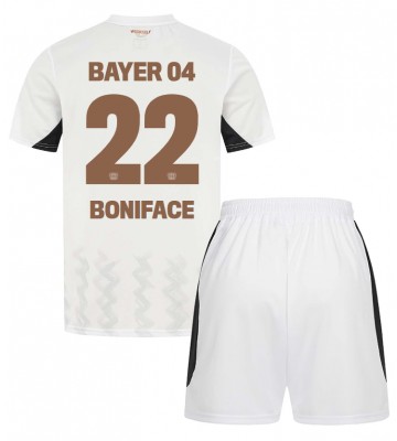 Bayer Leverkusen Victor Boniface #22 Venkovní dres komplet pro Děti 2024-25 Krátkým Rukávem (+ Krátké kalhoty)